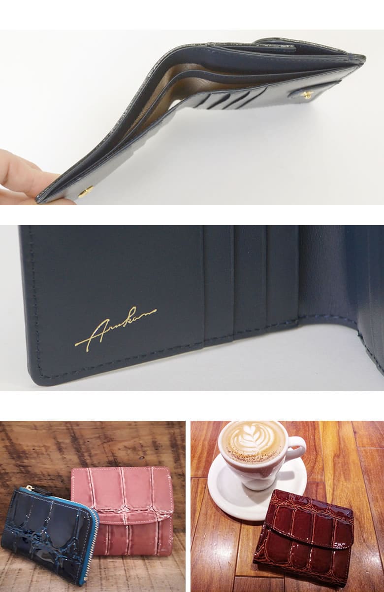 薄マチ二つ折り財布