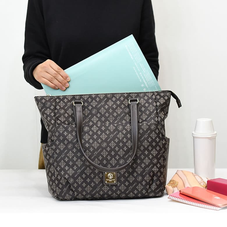 クリスチャンオリビエ バッグ トートバッグ レディース ブランド 人気 a4 レッスンバッグ  ネイビー 紺 コン