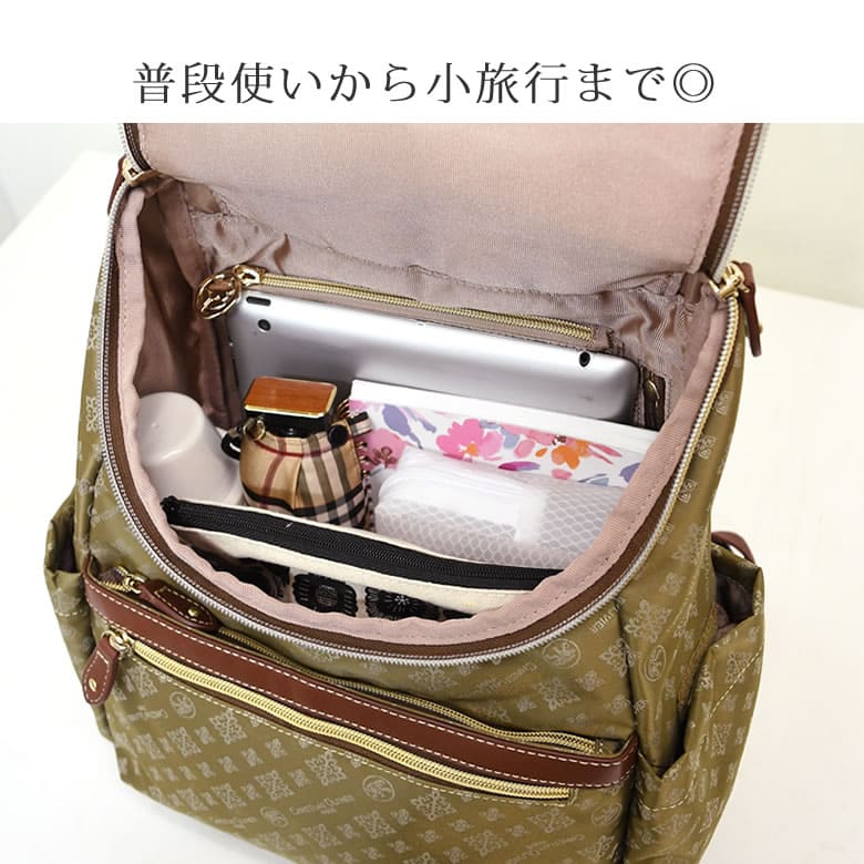 クリスチャン リュックサック レディース 大人 女性 ブランド 人気 旅行 ポケット  軽量 40代 50代 国内旅行 軽い ママ 肩が凝らないリュック  痛くならない 疲れないリュック 疲れにくい サック