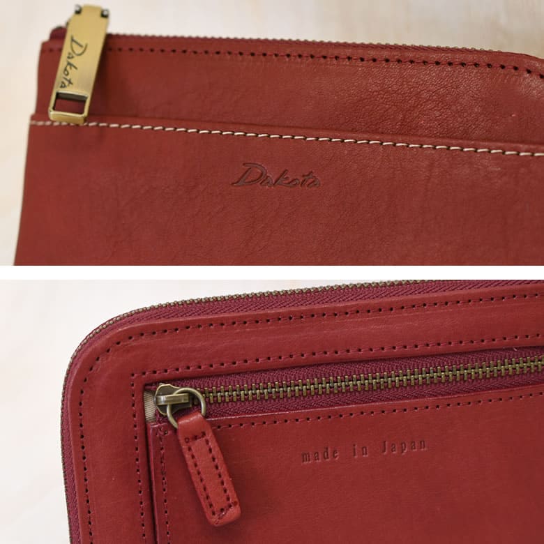 スリム財布 コンパクトサイズ 手のひらサイズの財布 お金もカードも入る ダコタ ラルゴ 国産 牛革 本革 ミニ財布 レディース 女性