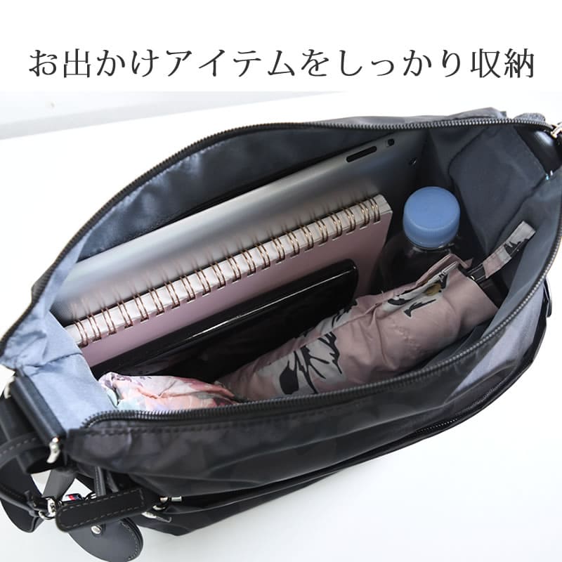 ELLE ショルダーバッグ レディース 斜めがけ 軽い きれいめ ナイロン ブランド おしゃれ シンプル かわいい 旅行 おすすめ 40代 エル