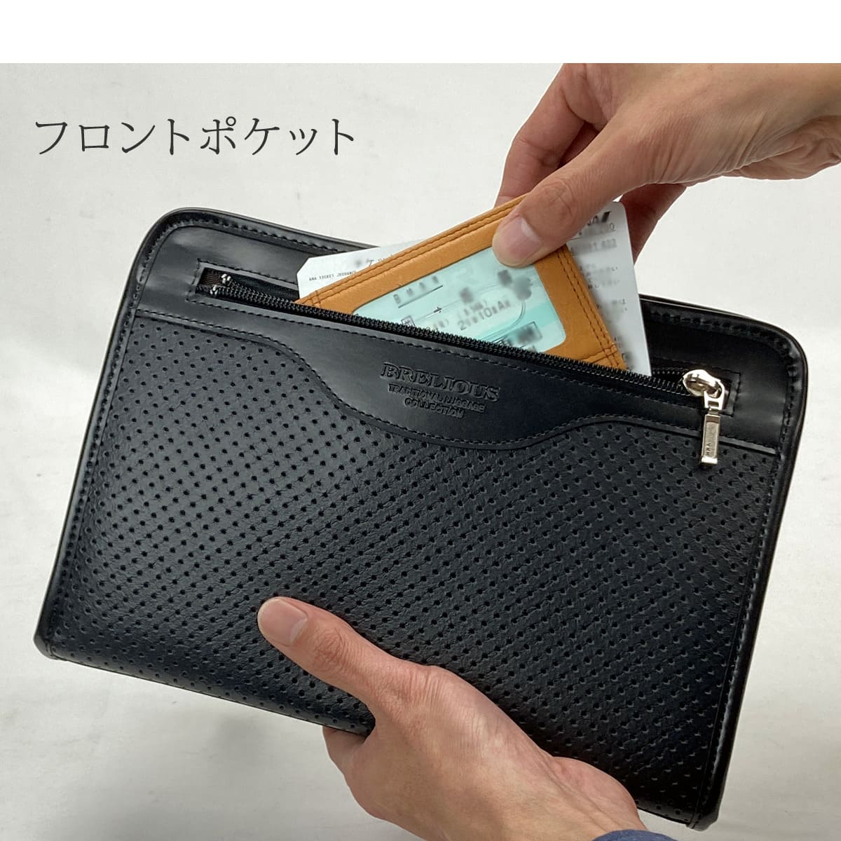 セカンドバッグ メンズ 日本製 40代 軽量 合皮製 豊岡鞄認定 ストラップ 2way 大きく開く ブランド 25964