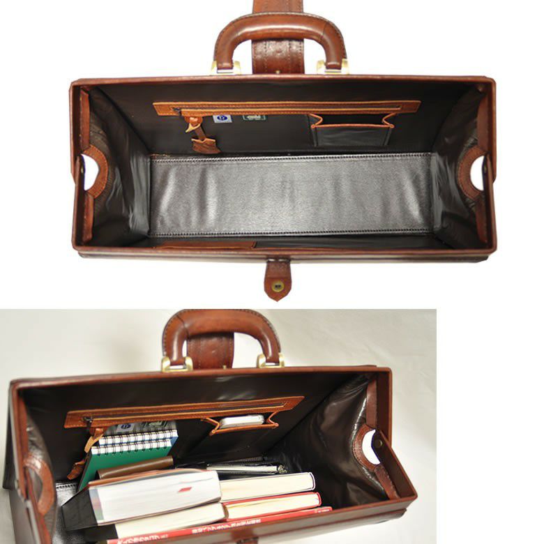 【希少】オールレザー　メンズ　ビジネス　ダレスバッグ　ゴールド　金具　ブラウン sankyo shokai（三京商会） ［5%OFFクーポン］小さい ビジネスバッグ