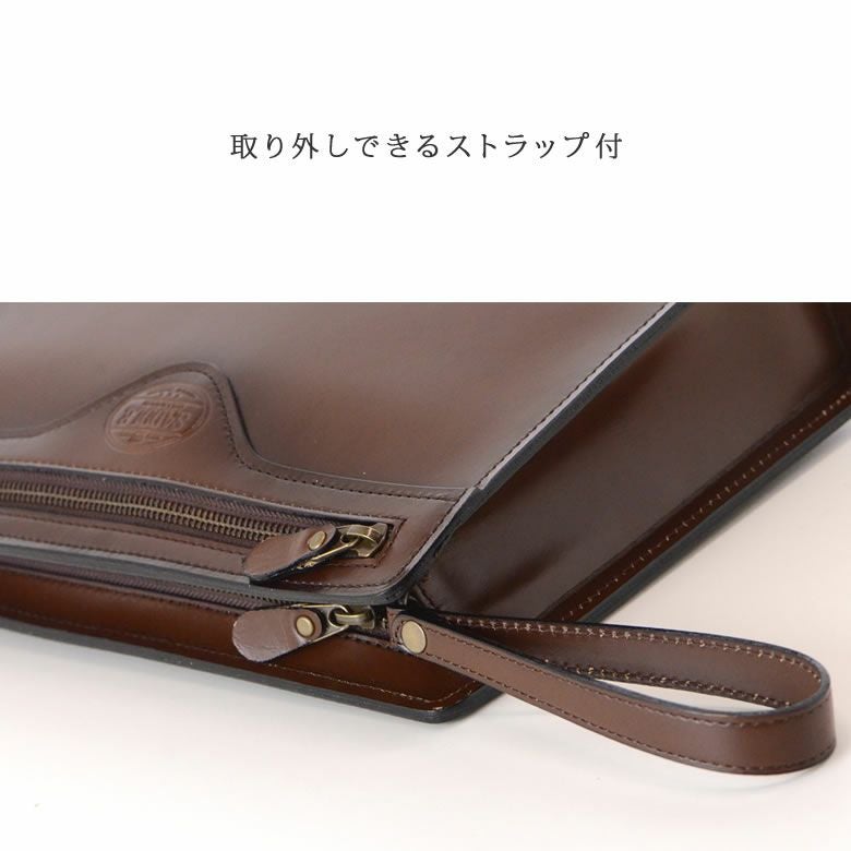 セカンドバッグ フォーマルバッグ 本革 定番 日本製 豊岡製 革 茶色