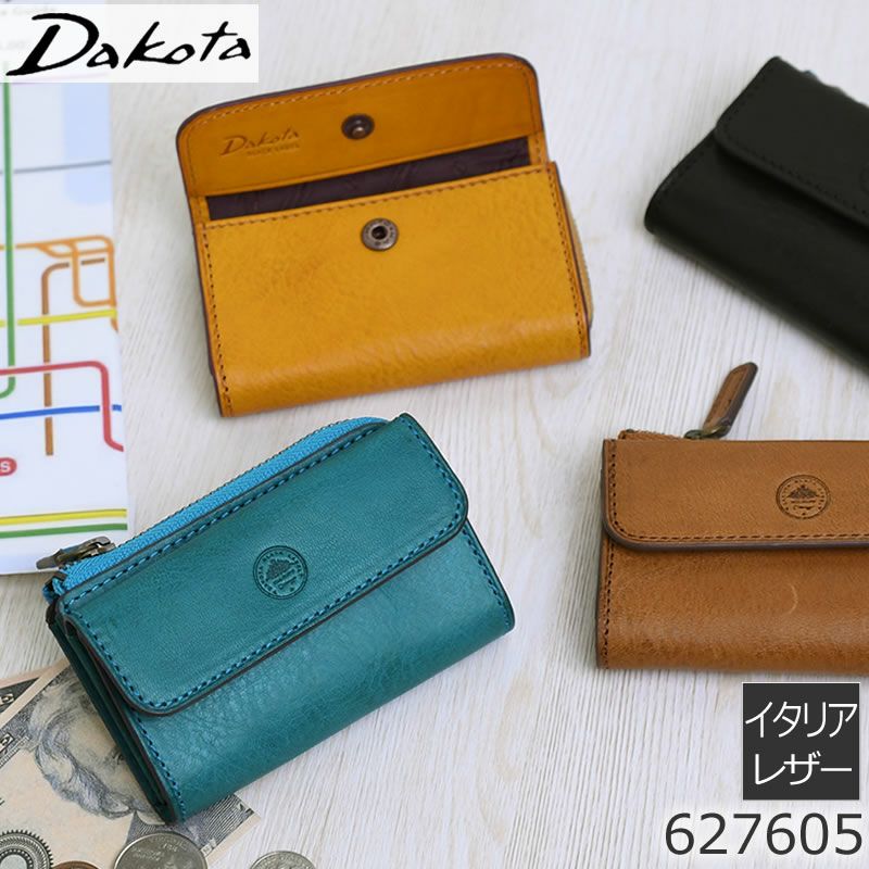 ダコタ dakota ミニ財布 小銭入れ コインケース カード L字ファスナー