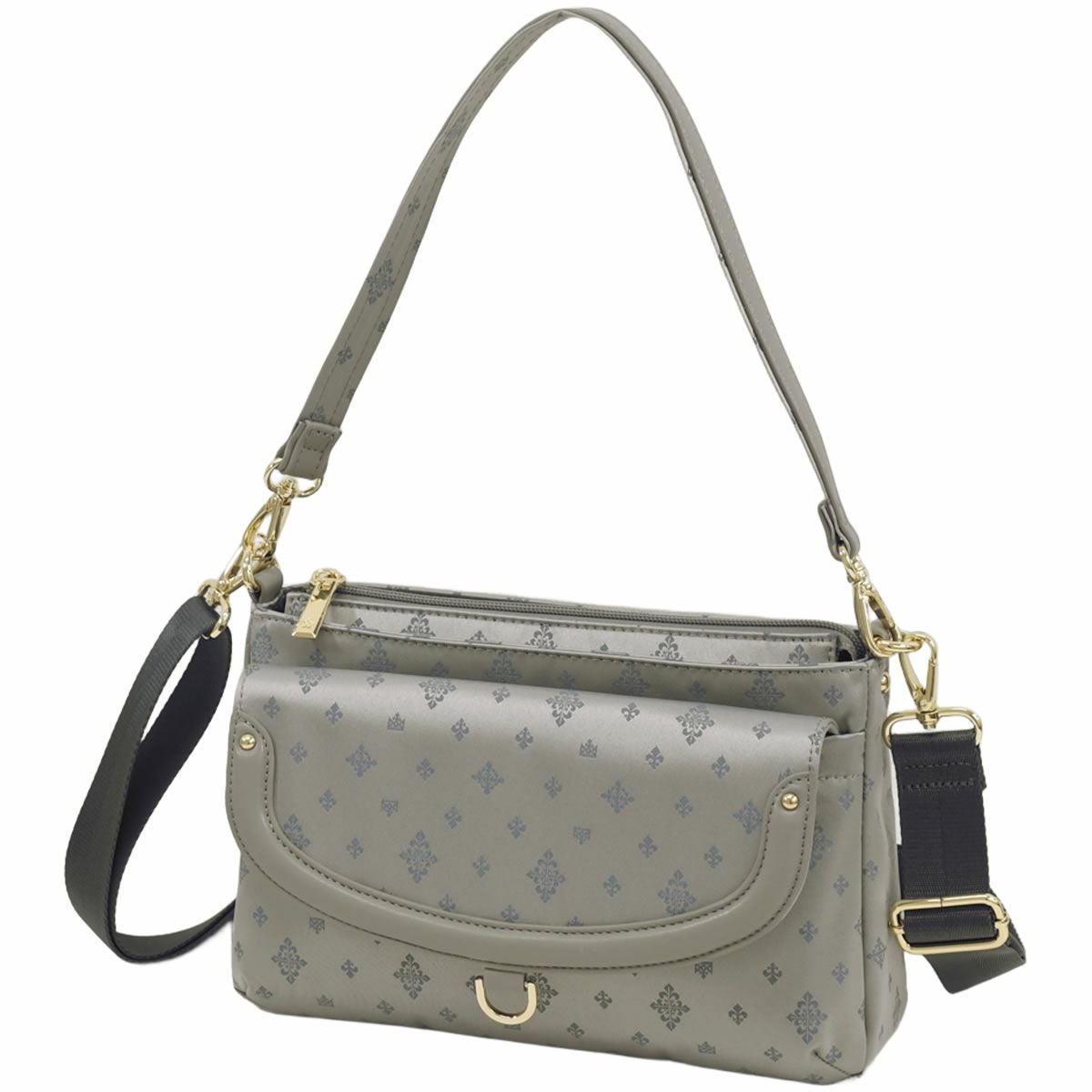 お財布ショルダー ブランド 大容量 ママ 可愛い 人気 ナイロン レディース ショルダーバッグ 女性 かわいい おしゃれ 大きめ お財布ポシェット お財布機能付きバッグ 財布一体型 ショルダーウォレット 斜めがけ 軽い 軽量 ミニショルダー ベージュ べーじゅ 目々澤鞄 ティアラム