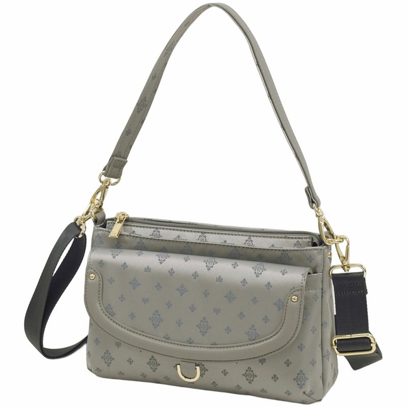 お財布ショルダー ブランド 大容量 ママ 可愛い 人気 ナイロン レディース ショルダーバッグ 女性 かわいい おしゃれ 大きめ お財布ポシェット お財布機能付きバッグ 財布一体型 ショルダーウォレット 斜めがけ 軽い 軽量 ミニショルダー ベージュ べーじゅ 目々澤鞄 ティアラム