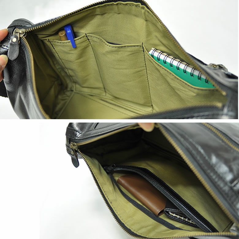 ショルダーバッグ 斜めがけ レザー 革 SADDLE 日本製 b5 メンズ 16452