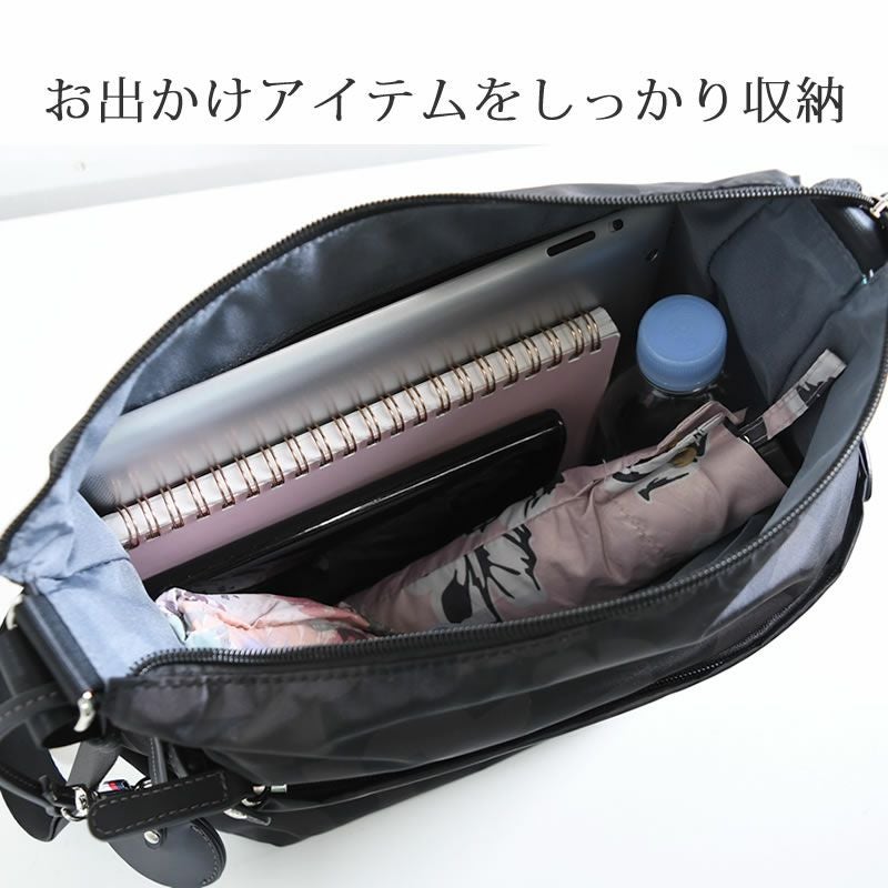ELLE ショルダーバッグ レディース 斜めがけ 軽い きれいめ ナイロン ブランド おしゃれ シンプル かわいい 旅行 おすすめ 40代 エル