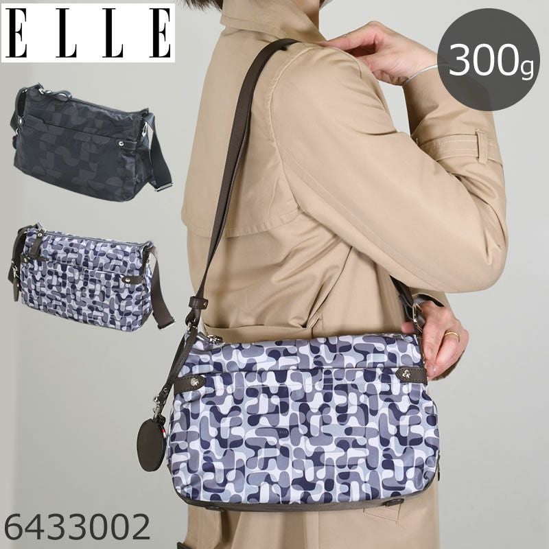 ELLE ショルダーバッグ レディース 斜めがけ 軽い 小さめ きれいめ