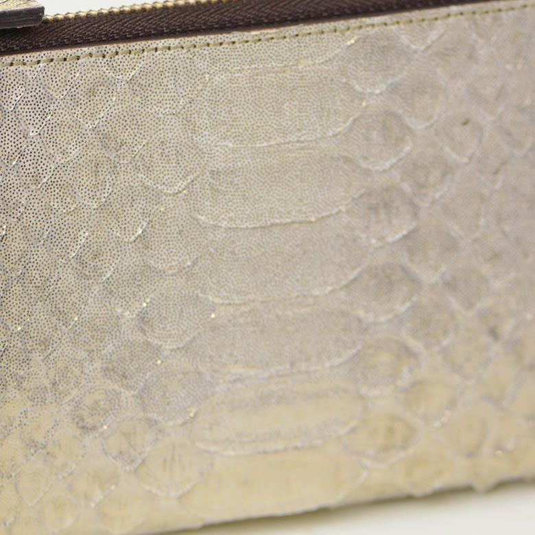 財布 レディース 長財布 L字ファスナー 薄い 薄マチ カードが入る カードたくさん 日本製 パイソン 蛇革 ARUKAN アルカン