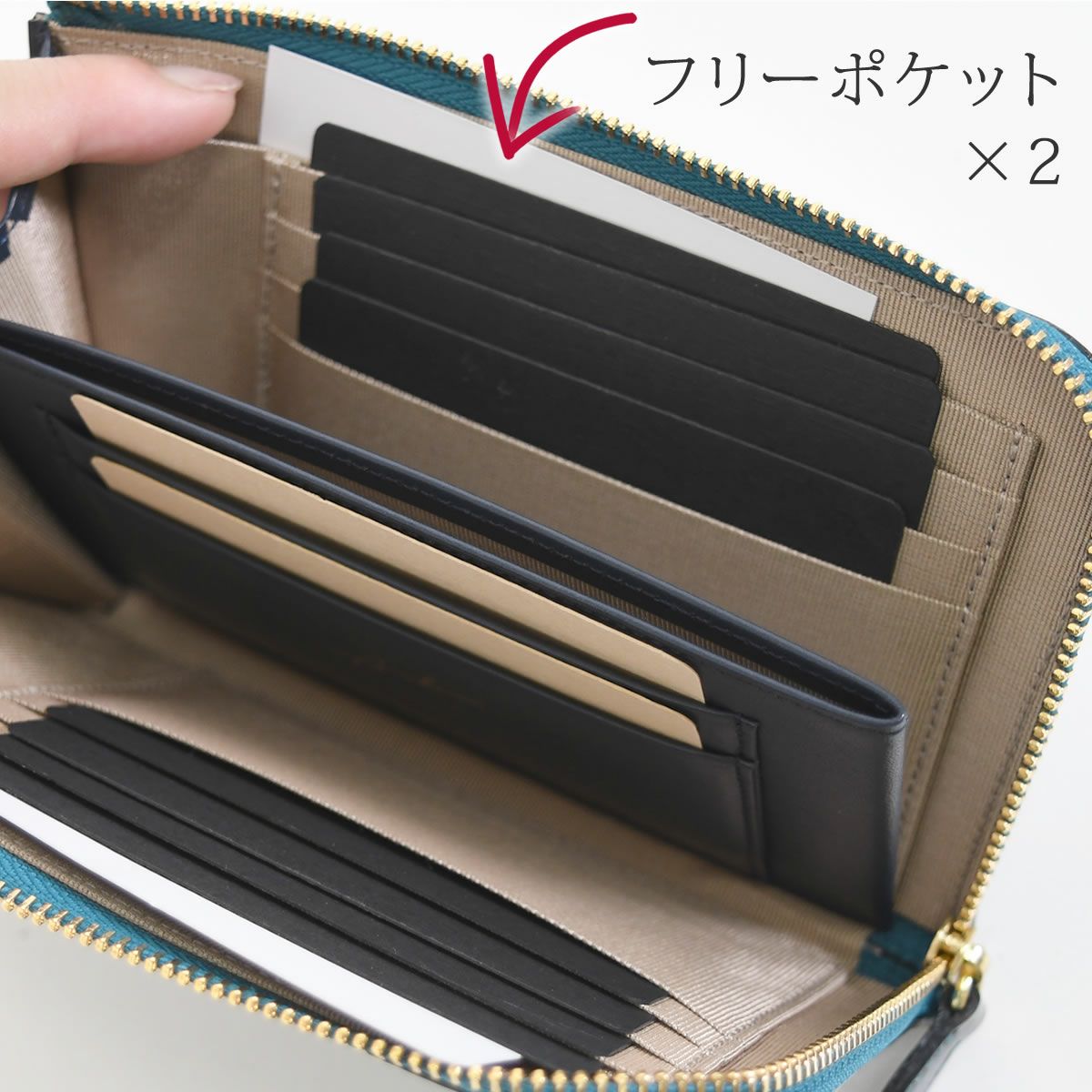 アルカン 財布 ミドル財布 レディース l字ファスナー ミニ財布