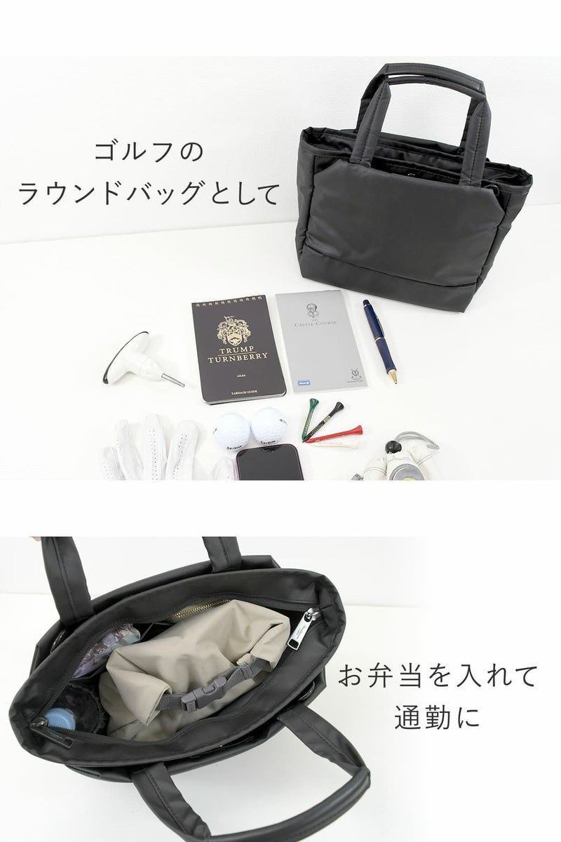 コンパクトなのにマチがあって休日のゴルフのラウンドバッグにもぴったりなミニトートショルダー
