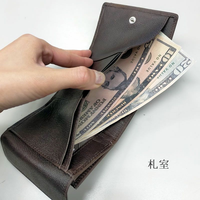 ダコタ 財布 メンズ 人気 ブラックレーベル 三つ折り財布 ミニ財布
