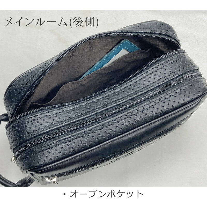 セカンドバッグ メンズ 日本製 40代 2ルーム 軽量 合皮製 豊岡鞄認定 ハンドル付き ブランド 25965