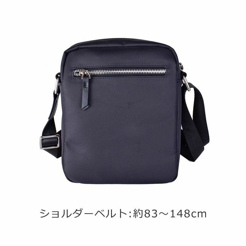 ショルダーバッグ メンズ 小さめ 斜めがけバッグ ナイロン 軽量 革付属 ブランド 軽い 縦型 父の日 プレゼント ギフト 贈り物 40代 50代 60代 renoma