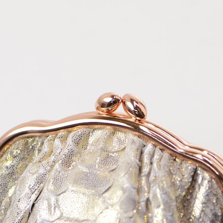 財布 レディース がま口 小銭入れ 日本製 パイソン 蛇革 本革 コンパクト 使いやすい おしゃれ 上品 大人 arukan アルカン 513602