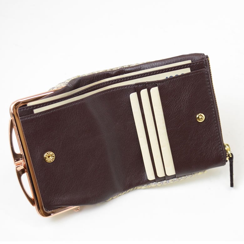 財布 レディース 二つ折り 日本製 パイソン 蛇革 本革 コンパクト カードたくさん入る 使いやすい おしゃれ 上品 大人 arukan アルカン 1521615