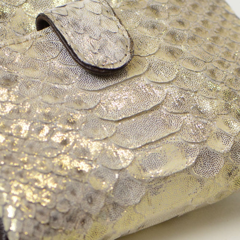 財布 レディース 二つ折り 日本製 パイソン 蛇革 本革 コンパクト カードたくさん入る 使いやすい おしゃれ 上品 大人 arukan アルカン 1521615