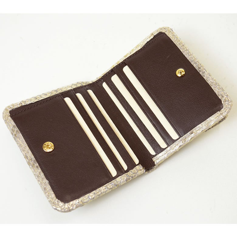 財布 レディース 二つ折り 日本製 パイソン 蛇革 本革 コンパクト カードたくさん入る 使いやすい おしゃれ 上品 大人 arukan アルカン 1529611