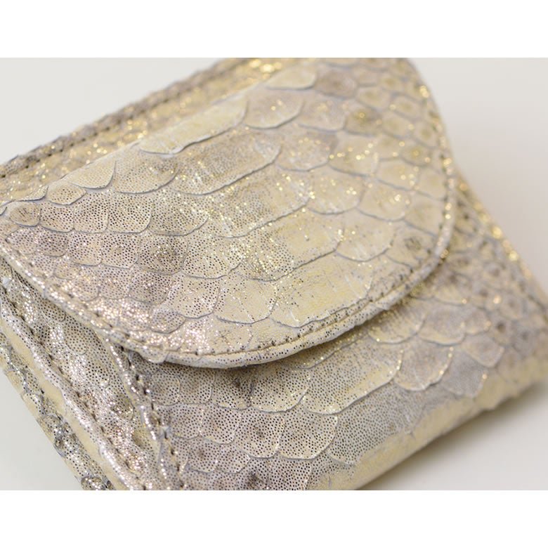 財布 レディース 二つ折り 日本製 パイソン 蛇革 本革 コンパクト カードたくさん入る 使いやすい おしゃれ 上品 大人 arukan アルカン 1529611