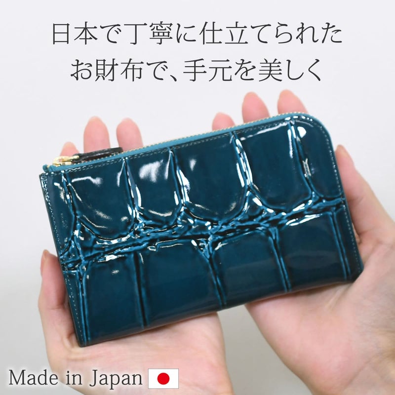 アルカン 財布 ミドル財布 レディース l字ファスナー ミニ財布 ブランド ミディアム ウォレット 軽量 スリム 薄型 本革 レザー 日本製 arukan テールワニ