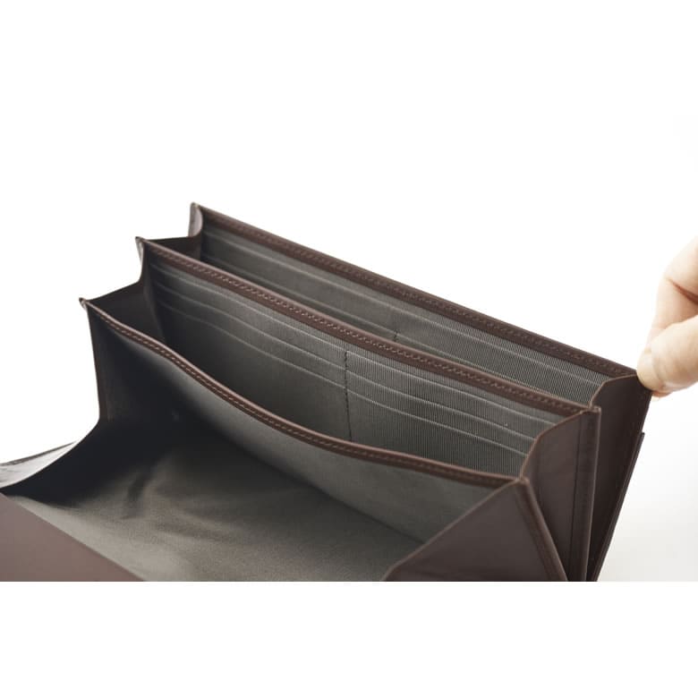 長財布 レディース 大容量 ギャルソン かぶせ 本革 日本製 Neutral Gray 